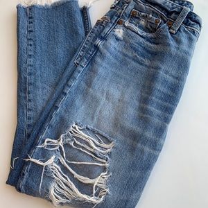 Abercrombie & Fitch High Rise Girlfriend Jeans